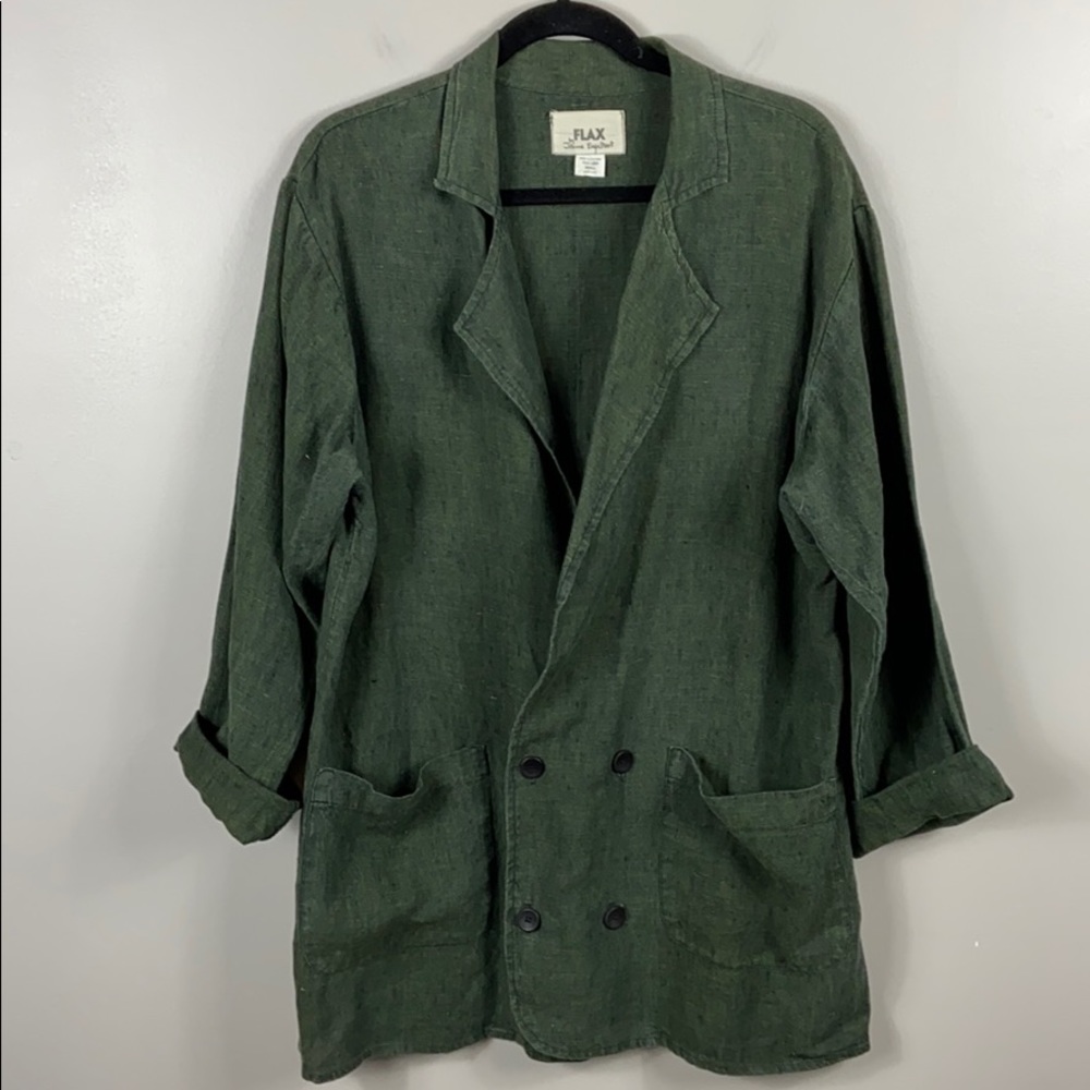 Flax Linen Double Breasted Blazer/Jacket size S